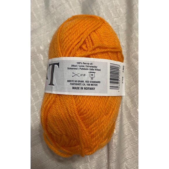 1 Skein Sandnes Garn Smart Superwash Wool Yarn DK Wt. 2708 2480 Orange 1.76 oz - Picture 3 of 5